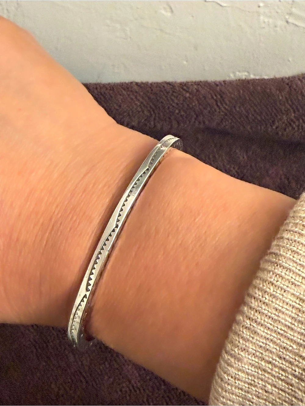 Sterling Tahe cuff bracelet Geometric Sterling Silver